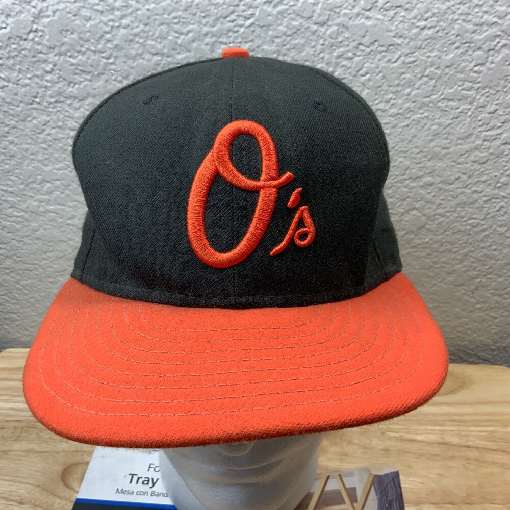 Baltimore Orioles Hat Cap New Era Size 7 1/2 Fitted Black On Field 59Fifty
